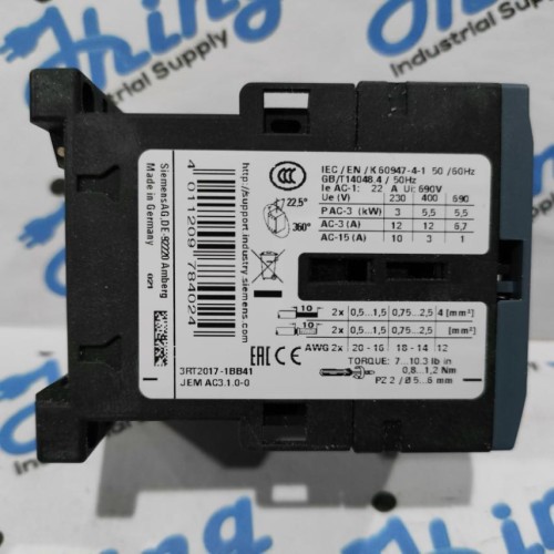 3RT2017-1BB41 Siemens Contactor