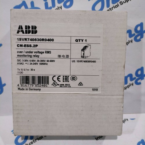 1SVR740830R0400 CM-ESS.2P ABB RMS Voltage Monotoring Relay
