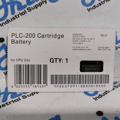 6ES7 291-8BA20-0XA0 Siemens PLC-200 Lithium Battery