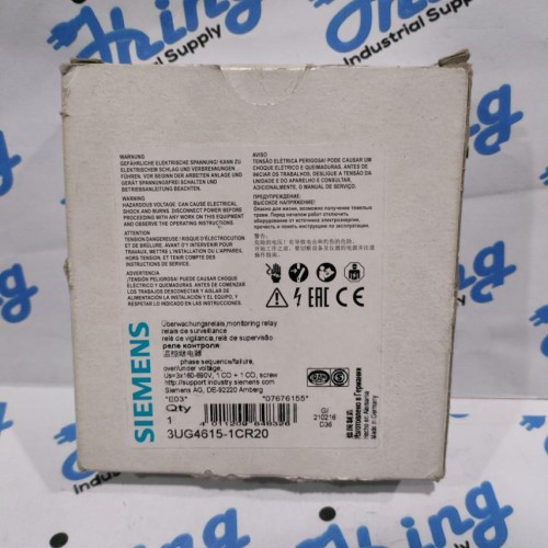 Siemens 3UG4615-1CR20  Monitoring Relay