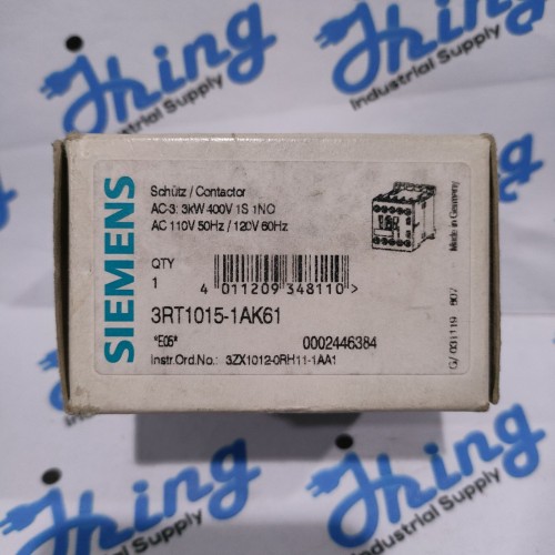 Siemens 3RT1015-1AK61 Contactor