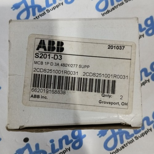 ABB S201-D3 Miniature Circuit Breaker