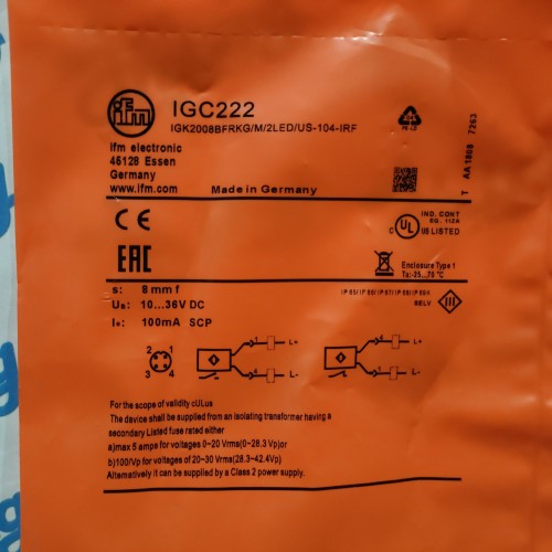 IGC222 IFM Electronic Inductive Sensor