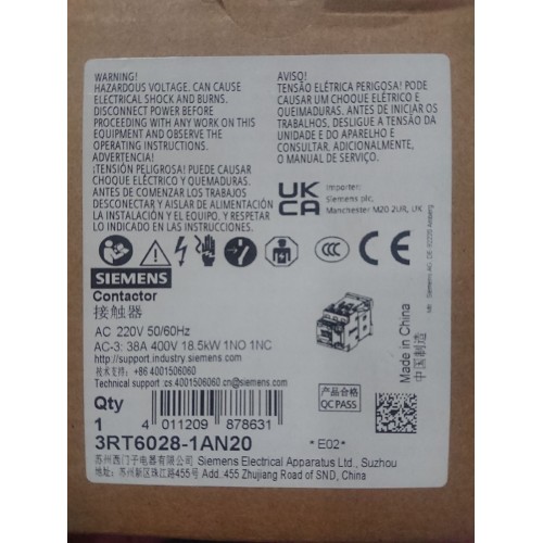 3RT6028-1AN20 Siemens Contactor
