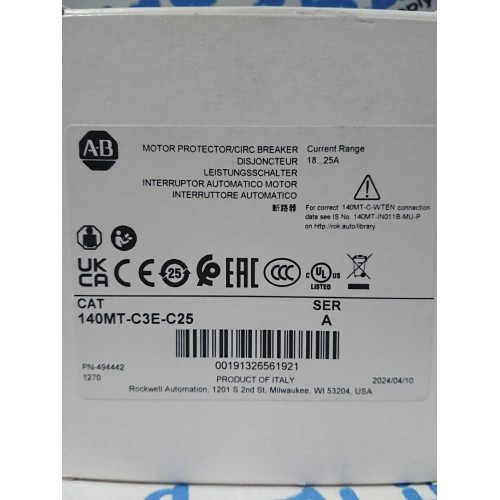 140MT-C3E-C25 AB Motor Protector/ Circuit Breaker