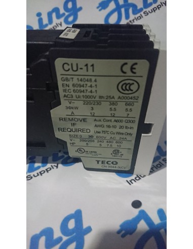 CU-11 4A Teco Magnetic Contactor, 3...