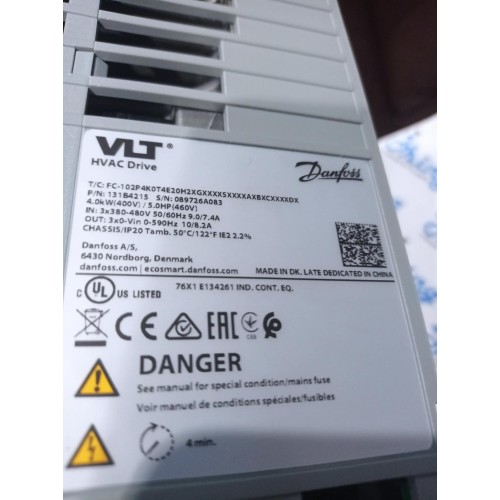 131B4215 Danfoss VLT HVAC Drive 4.0 kW/5.5 HP