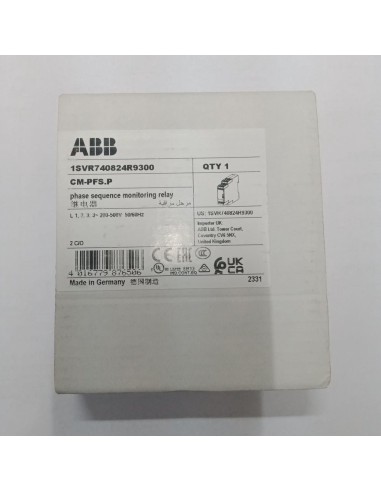 ABB 1SVR740824R9300 Phase Sequence Monitoring Relay